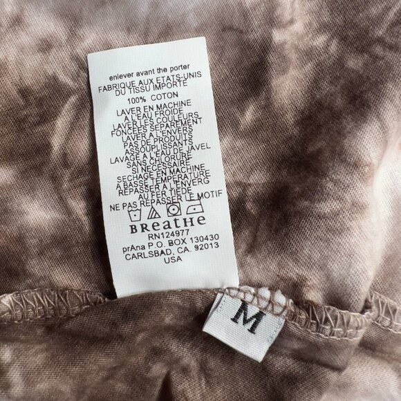 PrAna Ashlyn Sleeveless Tie-Dye Cotton Mini Dress in Espresso – Size M NWT - Picture 10 of 11